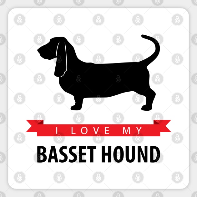 I Love My Basset Hound Magnet by millersye